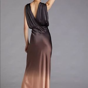 Dip-dyed silk maxi dress